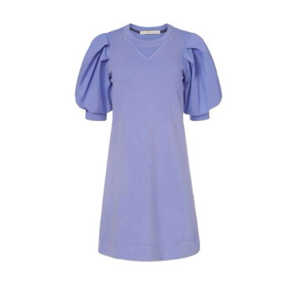 Marie Oliver Shane Dress XS NWT Lavender French Terry Pima Cotton Puff Sleeve